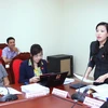 Đại biểu Quốc hội tỉnh Hòa Bình Nguyễn Thanh Hải phát biểu ý kiến. (Ảnh: Lâm Khánh/TTXVN)