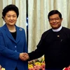 Phó Thủ tướng Trung Quốc Lưu Diên Đông và Phó Tổng thống Myanmar U Nyan Tun. (Nguồn: gov.cn)