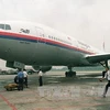 Máy bay Boeing 777-200 hạ cánh xuống sân bay quốc tế Kuala Lumpur sau khi thực hiện chuyến bay thẳng từ Seattle (Mỹ) ngày 2/4/1997. (Nguồn: AFP/TTXVN)