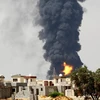 [Photo] Cháy kho khổng lồ chứa 6 triệu lít dầu ở Libya