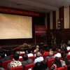Một buổi chiếu phim tại Liên hoan phim tài liệu châu Âu-Việt Nam năm 2013. (Ảnh: Thanh Tùng/TTXVN)