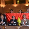 Đoàn Việt Nam vui mừng khi Langbiang được UNESCO công nhận là Khu dự trữ sinh quyển thế giới tại phiên họp ngày 9/6 tại trụ sở UNESCO, Paris. (Ảnh: Bích Hà/Vietnam+)