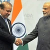 Thủ tướng Ấn Độ Narendra Modi (phải) và người đồng cấp Pakistan Nawaz Sharif. (Nguồn: BBC)