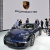 Chiếc xe Porsche 911 Carrera S được trưng bày tại một triển lãm hồi năm 2011. (Nguồn: THX/TTXVN)
