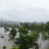 Mưa lớn khiến nước dâng cao ở Quảng Ninh. (Ảnh: Nguyễn Hoàng/TTXVN) 
