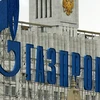 Logo của Gazprom tại thủ đô Moskva, Nga. (Nguồn: AFP/TTXVN) 