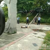 Hiện trường vụ tai nạn. (Nguồn: CCTVNews)