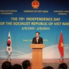 Chủ tịch Quốc hội Hàn Quốc Chung Ui-hwa phát biểu tại lễ kỷ niệm. (Ảnh: Vũ Toàn-Phạm Duy/Vietnam+)
