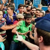 Người di cư tại nhà ga Keleti ở Budapest, Hungary ngày 1/9. (Nguồn: AFP/TTXVN)