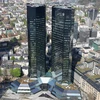 Hai tòa tháp trụ sở ngân hàng Đức Deutsche Bank tại Frankfurt am Main ngày 7/4/2011. (Nguồn: AFP/TTXVN)