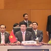 Phó Thủ tướng, Bộ trưởng Ngoại giao Phạm Bình Minh tại Hội nghị Hội đồng APSC lần thứ 13. (Ảnh: Kim Dung-Chí Giáp/Vietnam+)