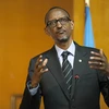 Tổng thống Rwanda Paul Kagame tại một cuộc họp báo ở Addis Ababa, Ethiopia ngày 16/4. (Nguồn: AFP/TTXVN)