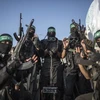 Các thành viên Lữ đoàn Ezzedine al-Qassam, cánh vũ trang của phong trào Hamas tại thành phố Gaza ngày 26/8. (Nguồn: THX/TTXVN)