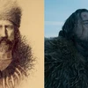 Tranh vẽ thế kỷ 19 về Hugh Glass (trái) và tạo hình của Leonardo DiCaprio trong phim (phải). (Nguồn: telegraph)