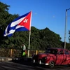 Quốc kỳ Cuba trên một con phố ở La Habana. (Nguồn: Reuters)