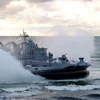 Tàu đổ bộ của hải quân Nga tham gia một cuộc tập trận. (Nguồn: AFP/TTXVN)