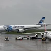 Một máy bay Airbus A330 của Egyptair hạ cánh xuống sân bay Charles de Gaulle ở Paris, vài giờ sau khi máy bay MS804 mất tích, ngày 19/5. (Nguồn: AFP/ TTXVN)