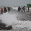 Sóng lớn do ảnh hưởng của bão ở Venice, Florida, Mỹ. (Nguồn: AFP/TTXVN)