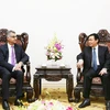 Phó Thủ tướng Vương Đình Huệ đã tiếp ông Nirukt Sapru. (Ảnh: Nguyễn Dân/TTXVN)