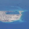 Hình ảnh máy bay do thám Mỹ chụp được cho thấy Trung Quốc đang tăng cường bồi đắp trái phép ở Biển Đông. (Nguồn: WSJ)