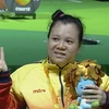 Vận động viên Việt Nam Đặng Thị Linh Phượng nhận Huy chương đồng môn cử tạ nữ hạng cân dưới 50kg tại Paralympic Rio 2016. (Nguồn: TTXVN)