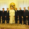 Giáo hoàng Francis và đoàn công tác Việt Nam tham gia Vòng VI Nhóm công tác hỗ hợp Việt Nam-Tòa thánh Vatican. (Ảnh: Đức Hòa/Vietnam+)