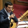 Thủ tướng Hy Lạp Alexis Tsipras phát biểu tại phiên họp Quốc hội ở Athens ngày 10/10. (Nguồn: EPA/TTXVN)