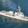 Tàu khu trục USS Lassen của Mỹ, một trong những tàu tham gia hoạt động tuần tra ở Biển Đông.(Nguồn: Kyodo/TTXVN)