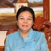 Bà Sounthone Sayachac, Ủy viên Trung ương Đảng, Trưởng Ban Đối ngoại Trung ương Đảng Nhân dân Cách mạng Lào. (Ảnh: Phạm Kiên/TTXVN)
