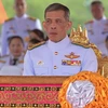 Hoàng Thái tử Maha Vajiralongkorn chủ trì một nghi lễ của Hoàng gia ở thủ đô Bangkok ngày 13/5. (Nguồn: EPA/TTXVN)