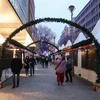 Chợ Giáng sinh tại quận Potsdamer Platz, Berlin. (Nguồn: THX/TTXVN)