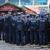 Cảnh sát Đức triển khai tại chợ Giáng sinh Breitscheidplatz , sau vụ đâm xe tải. (Nguồn: EPA/TTXVN)