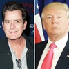 Charlie Sheen (trái) và Tổng thống đắc cử Mỹ Donald Trump. (Nguồn: Getty Images)