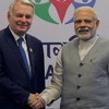 Ngoại trưởng Pháp Jean-Marc Ayrault và Thủ tướng Ấn Độ Narendra Modi. (Nguồn: brecorder.com)