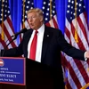 Tổng thống đắc cử Mỹ Donald Trump phát biểu trong cuộc họp báo ở New York ngày 11/1. (Nguồn: AFP/TTXVN)