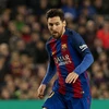 Cầu thủ Lionel Messi trong một trận đấu tại sân vận động Camp Nou ở Barcelona, Tây Ban Nha ngày 7/2. (Nguồn: THX/TTXVN)