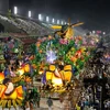 Xe diễu hành của đoàn vũ công samba Paraiso do Tuiuti ở Rio de Janeiro, ngày 26/2. (Nguồn: THX/TTXVN)