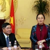 Bà Hoàng Thị Ái Nhiên đánh giá cao vai trò của phụ nữ Việt Nam tại Đức. (Ảnh: Nguyễn Thanh Bình/TTXVN)