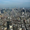 Các tòa nhà chọc trời tại thành phố New York, Mỹ ngày 10/4. (Nguồn: AFP/TTXVN)