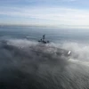 Tàu sân bay USS Carl Vinson qua vùng biển Thái Bình Dương ngày 10/4. (Nguồn: EPA/TTXVN)