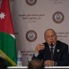 Tổng Thư ký Liên đoàn Arab Ahmed Abul Gheit tại cuộc họp báo ở Jordan ngày 29/3. (Nguồn: THX/TTXVN)