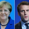 Tổng thống đắc cử Pháp Emmanuel Macron (phải) và Thủ tướng Đức Angela Merkel (trái). (Nguồn: AFP/TTXVN)