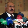 Cựu Tổng thống Yemen Ali Abdullah Saleh tại một sự kiện ở Sanaa. (Nguồn: AFP/TTXVN)