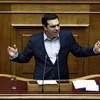 Thủ tướng Hy Lạp Alexis Tsipras phát biểu trước Quốc hội. (Nguồn: EPA/TTXVN)