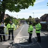 Cảnh sát Anh phong tỏa tuyến đường ở Fallowfield, Manchester sau vụ nổ ở sân vận động Manchester Arena, ngày 23/5. (Nguồn: AFP/TTXVN)