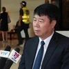 Thượng tướng, Thứ trưởng Bộ Công an Bùi Văn Nam trả lời phỏng vấn báo chí tại Đối thoại Shangri-La 2017. (Ảnh: Việt Dũng/Vietnam+)