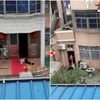 [Video] Phẫn nộ con trai xô ngã rồi kéo lê mẹ già 10m trên sàn