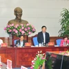 Phó Thủ tướng, Bộ trưởng Ngoại giao Phạm Bình Minh, Chủ tịch Ủy ban quốc gia APEC 2017 chủ trì một phiên họp của Ủy ban Quốc gia APEC 2017. (Ảnh: Nguyễn Khang/TTXVN)