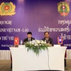 Thượng tướng Bùi Văn Nam, Thứ trưởng Bộ Công an Việt Nam và Trung tướng Kongthong Phongvichith, Thứ trưởng Bộ An ninh Lào đang chủ trì Hội nghị. (Ảnh: Phạm Kiên/Vietnam+)