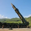 Tên lửa đạn đạo liên lục địa (ICBM) mang tên Hwasong-14 của Triều Tiên được tuyên bố là đã phóng thành công ngày 4/7. (Nguồn: Yonhap/TTXVN)